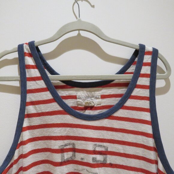 VINTAGE DENIM & SUPPLY RALPH LAUREN American Flag Slub Cotton Tank Top Y2K Sz M - Picture 5 of 13